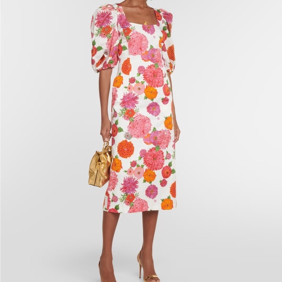 LA DOUBLEJ Sizzler floral cotton-blend midi dress (NWT) - Picture 2 of 8
